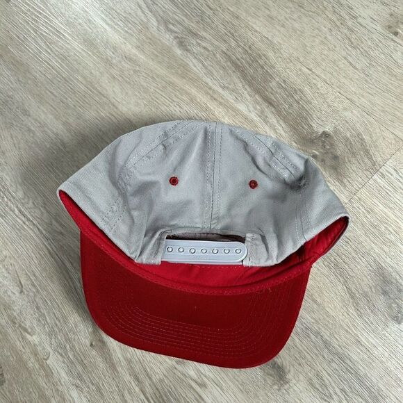 Vintage Indiana Hoosiers Hat Snapback NCAA College Youngan Gray‎ Red Cap - Picture 7 of 9